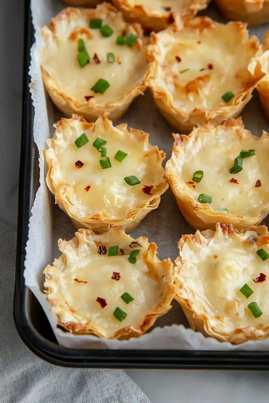 Easy Mini Phyllo Quiche Cups
