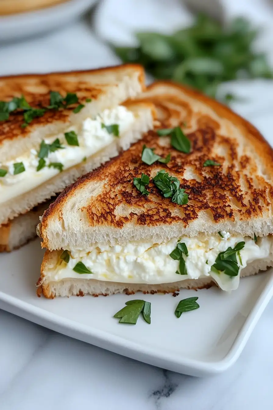 Easy Ricotta Grilled Cheese Sandwiches