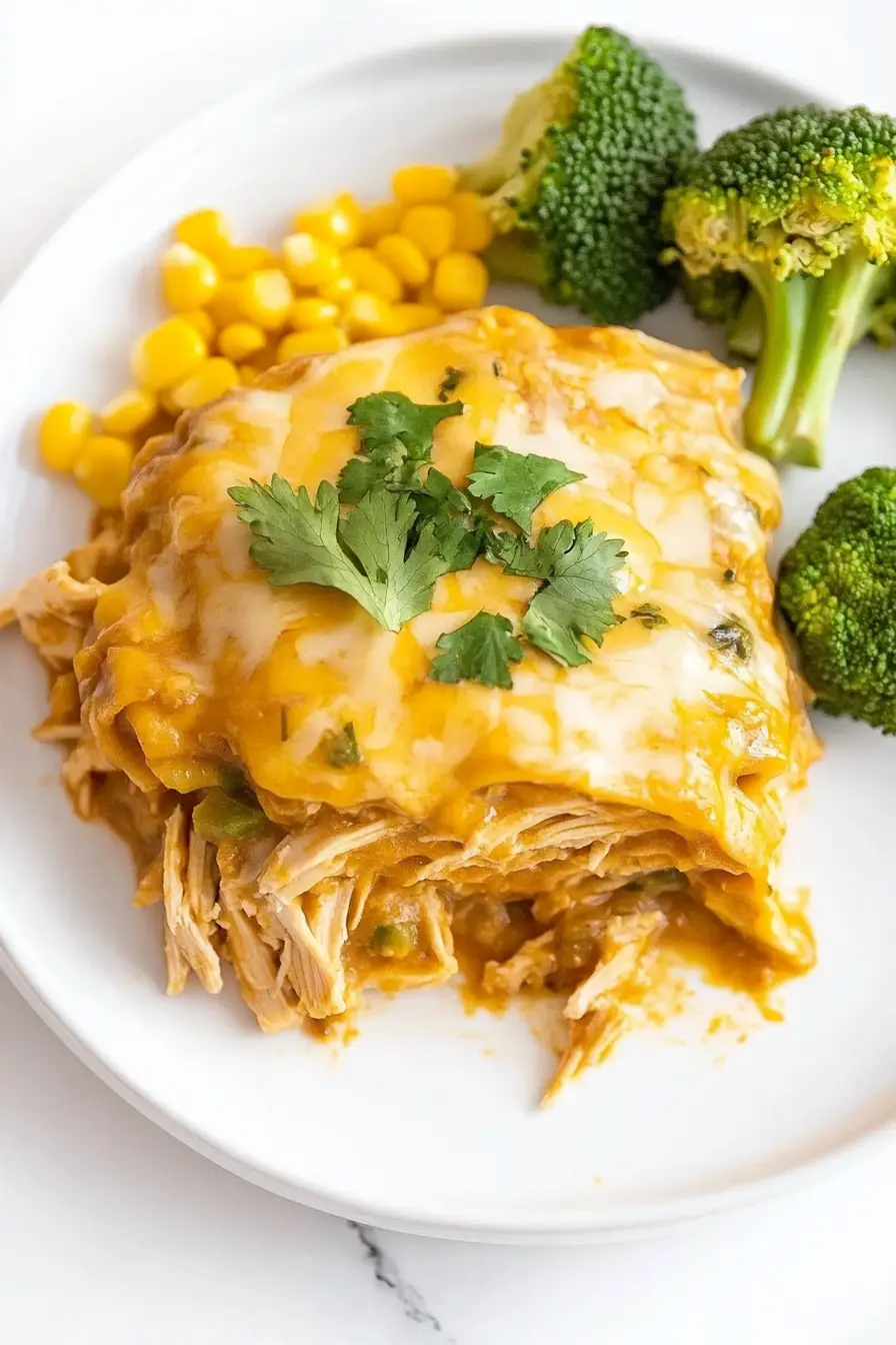 Easy Instant Pot Chicken Enchilada Casserole
