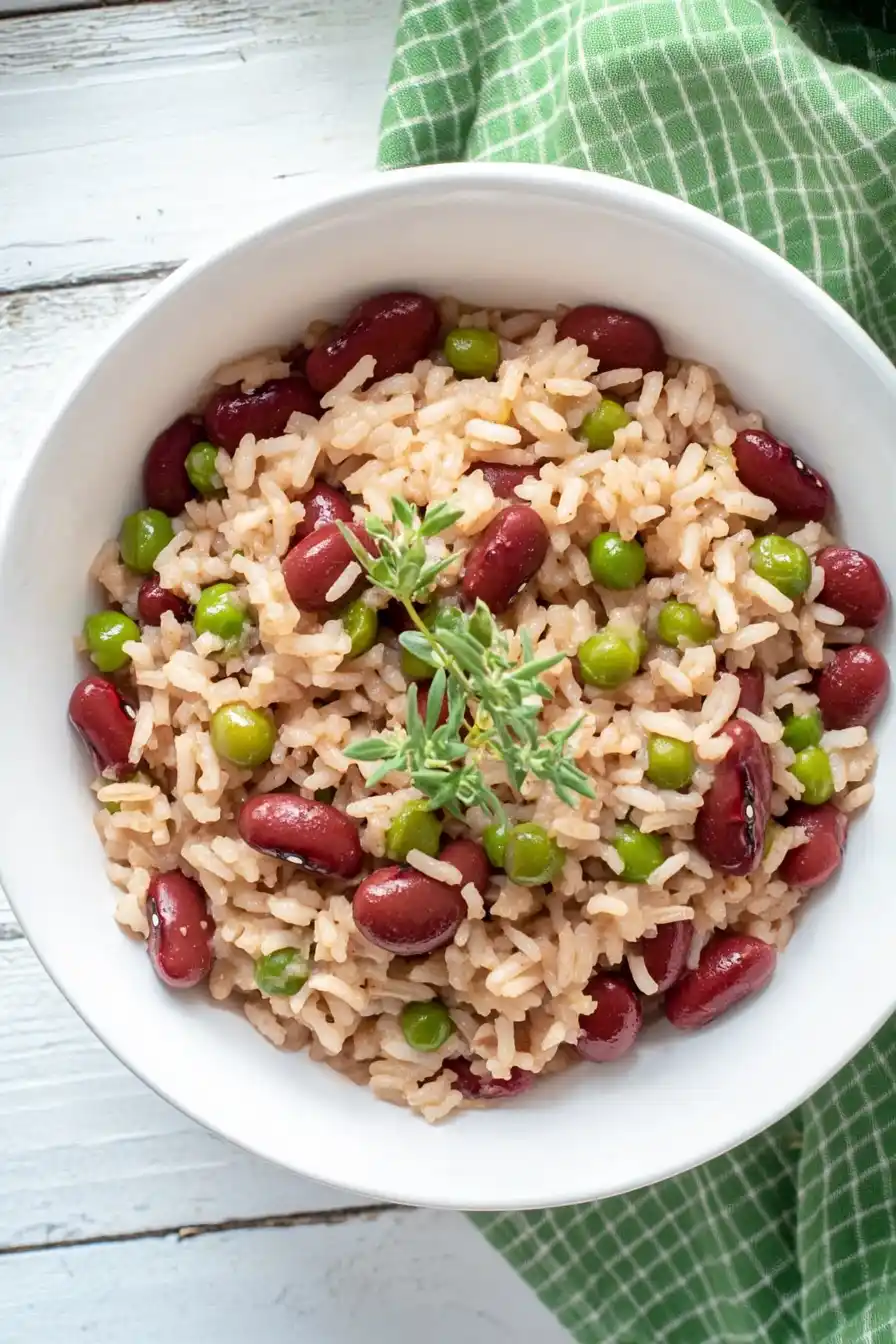 Flavorful Jamaican Rice and Peas in a Rice Cooker