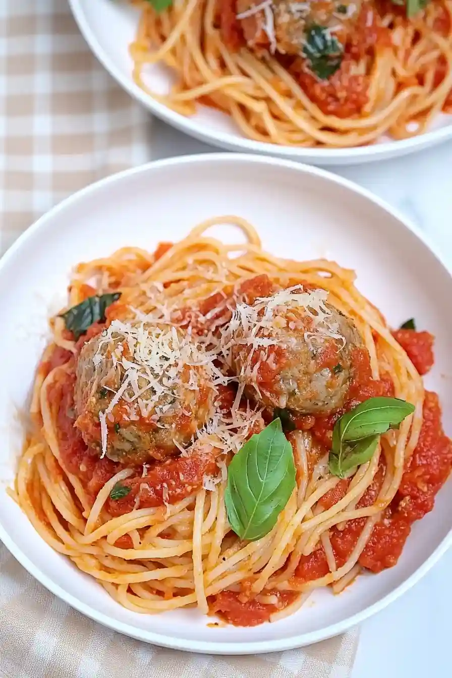 Classic Spaghetti and Meatballs with Vodka Sauce