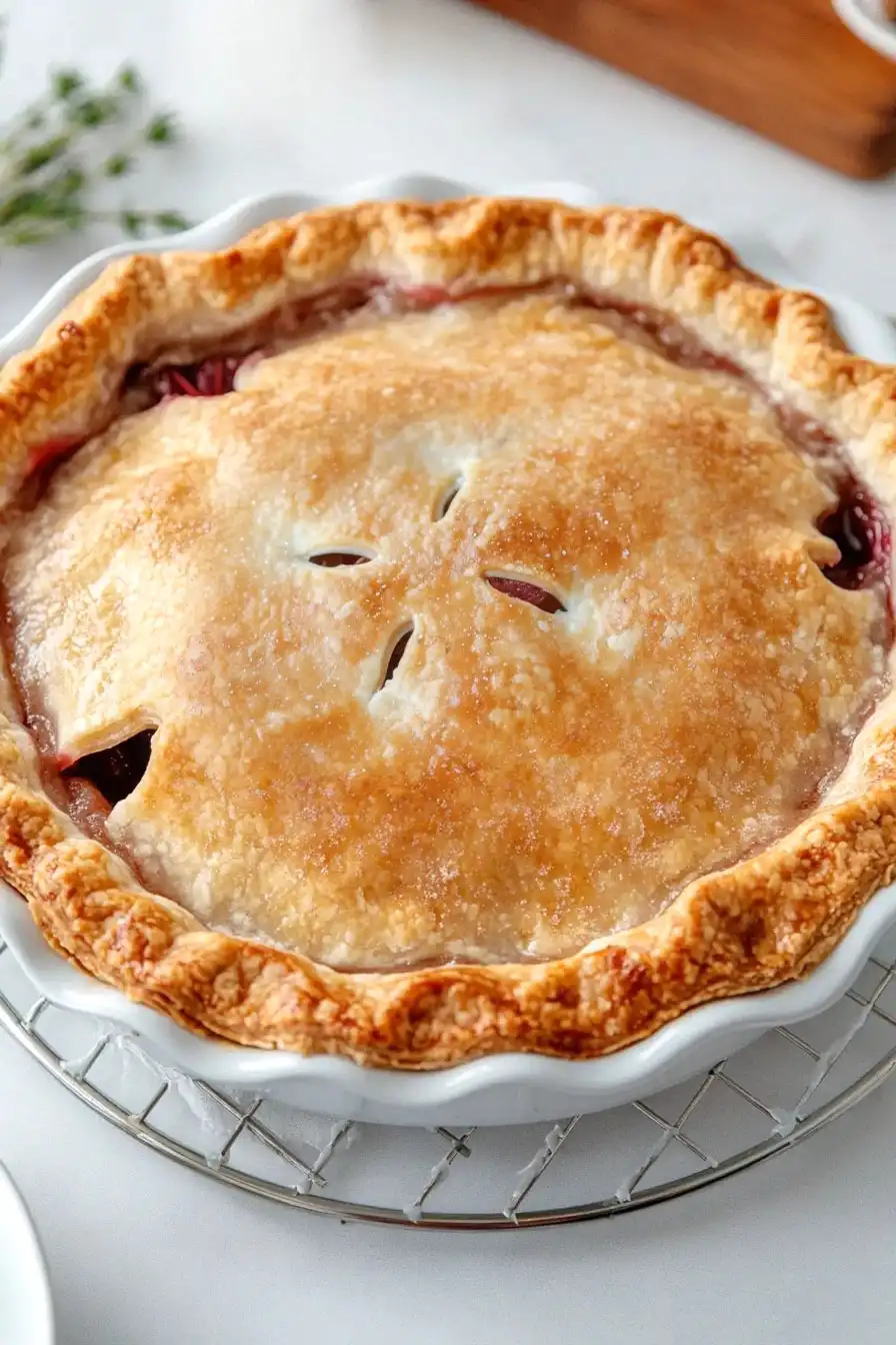 Flaky Rhubarb Pie Recipe