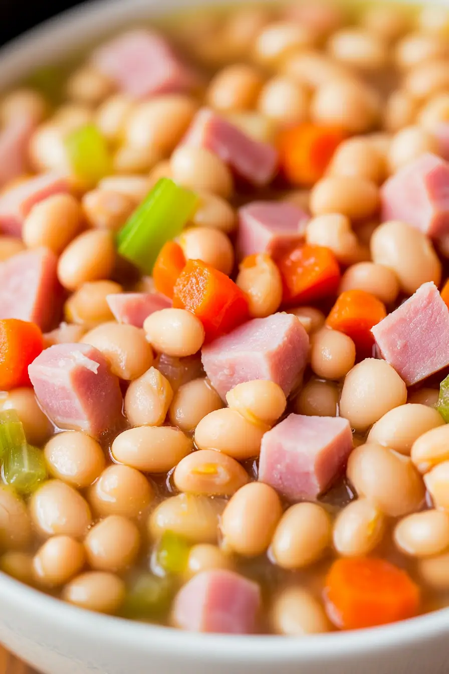 Simple Instant Pot Ham and Navy Beans