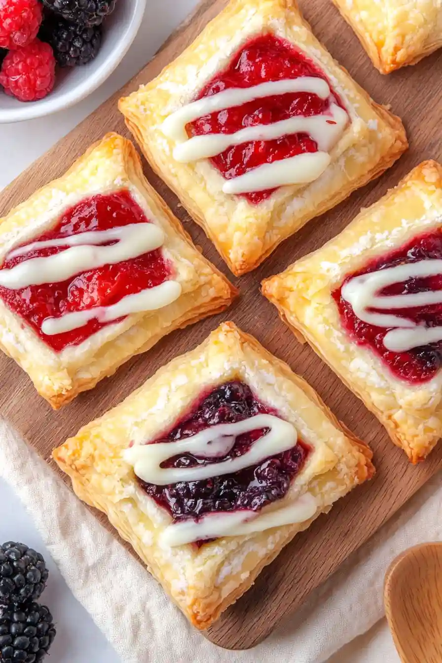 Flaky Jam Cream Cheese Puff Pastry