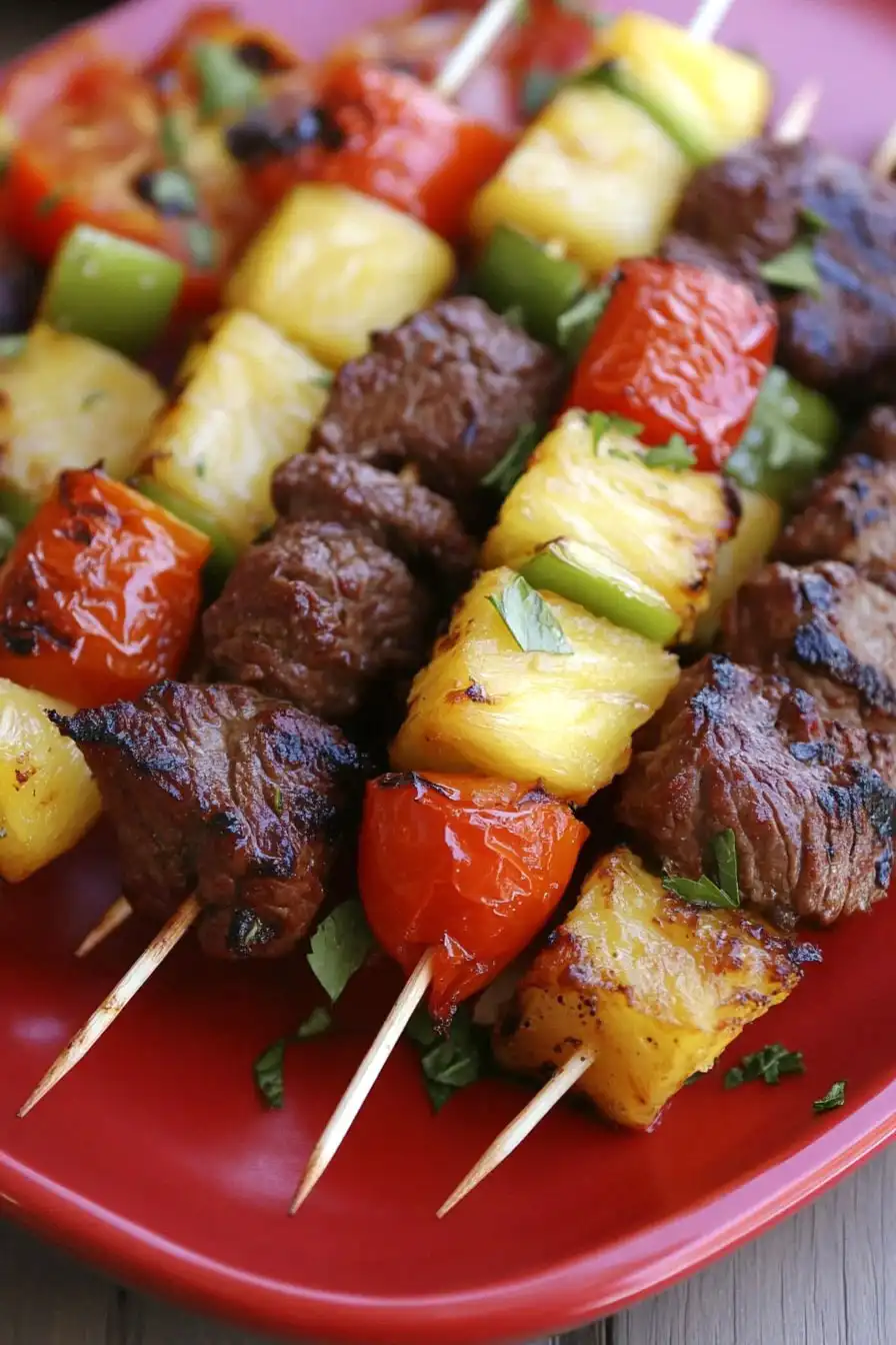 Colorful Fruit and Vegetable Kabobs