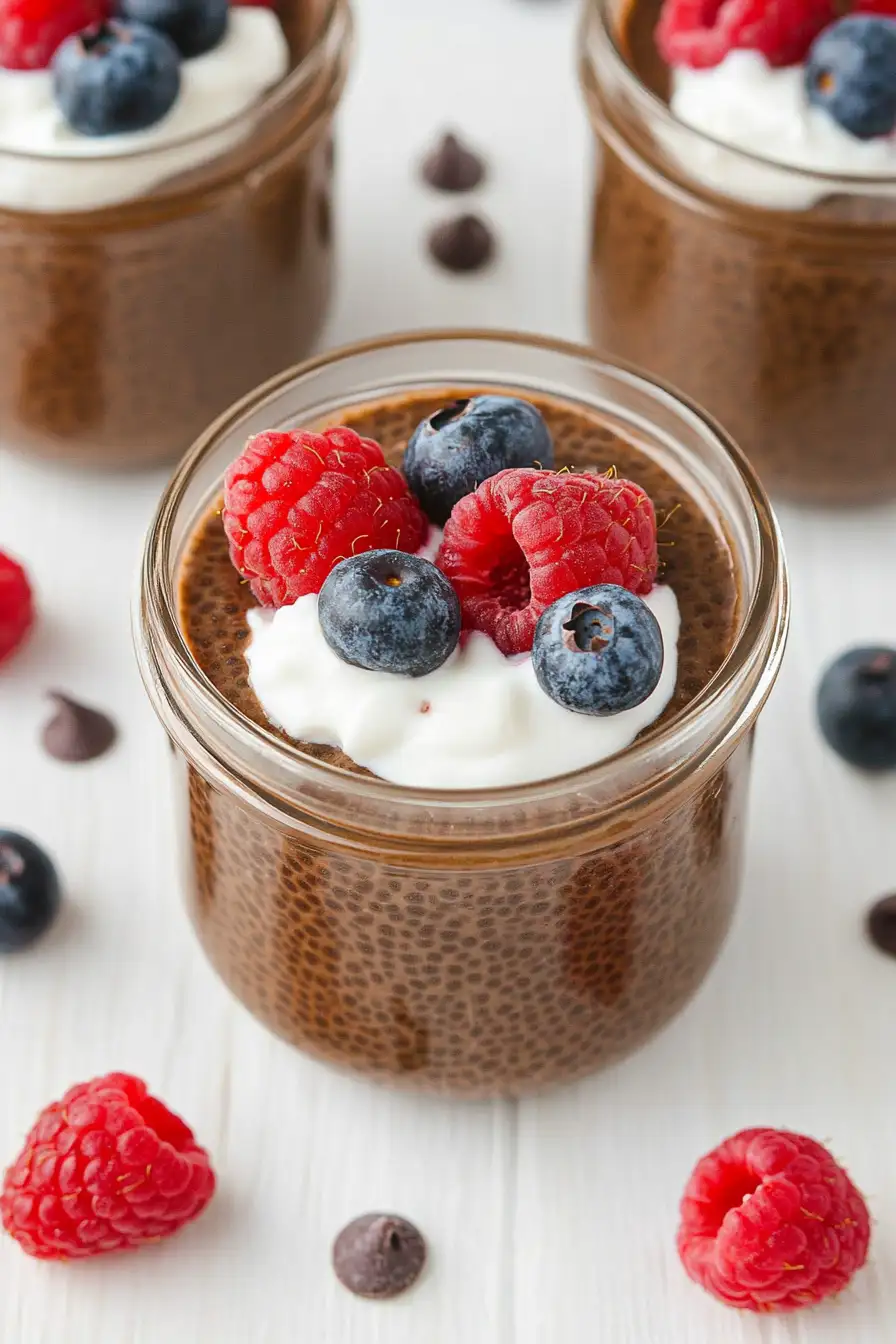 Quick Chocolate Chia Seed Pudding with Yogurt