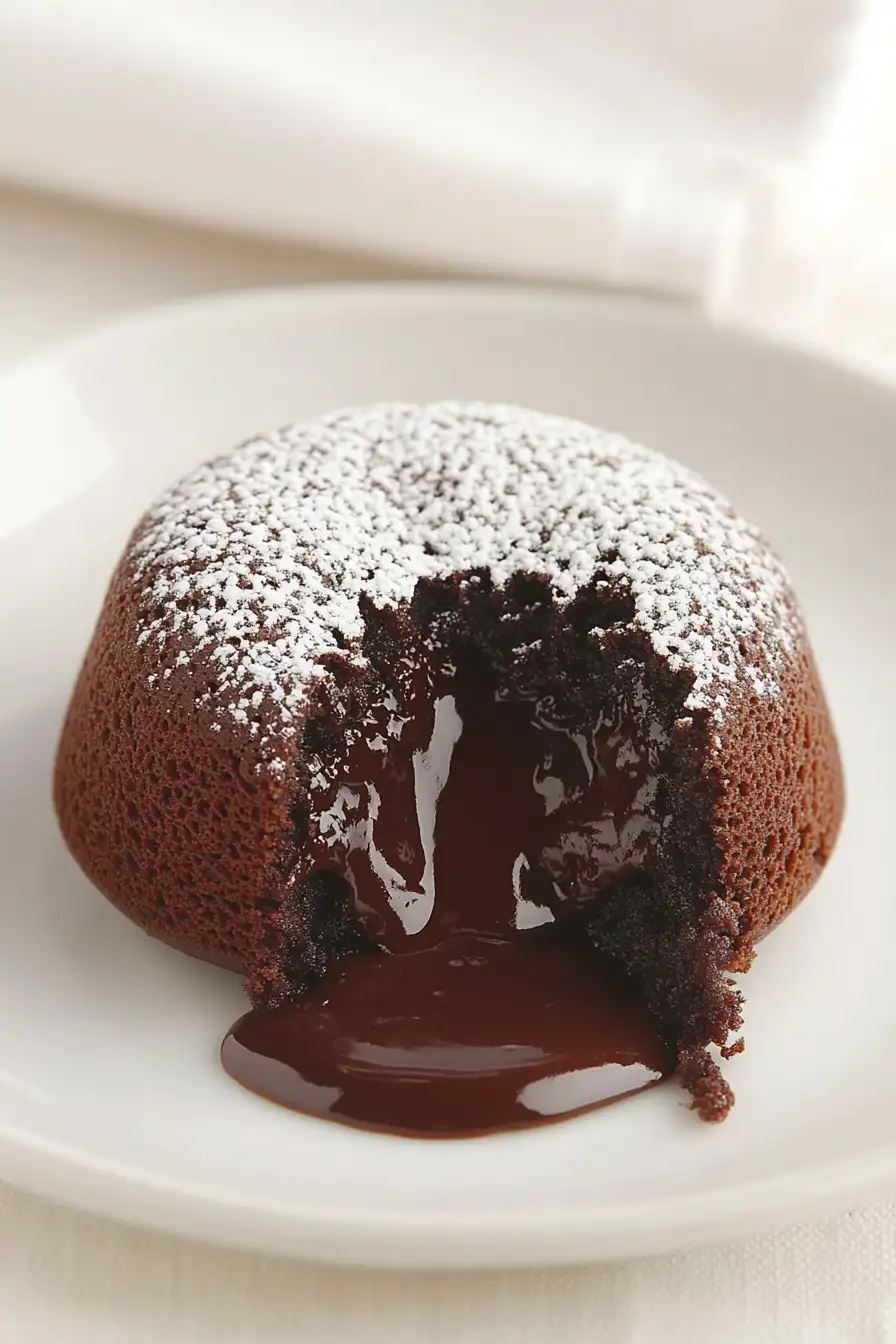 Gooey Chocolate Lava Cake No Eggs