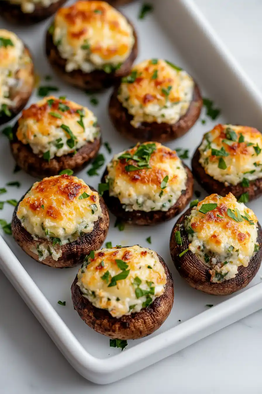 Healthy Goat Cheese Stuffed Mushrooms