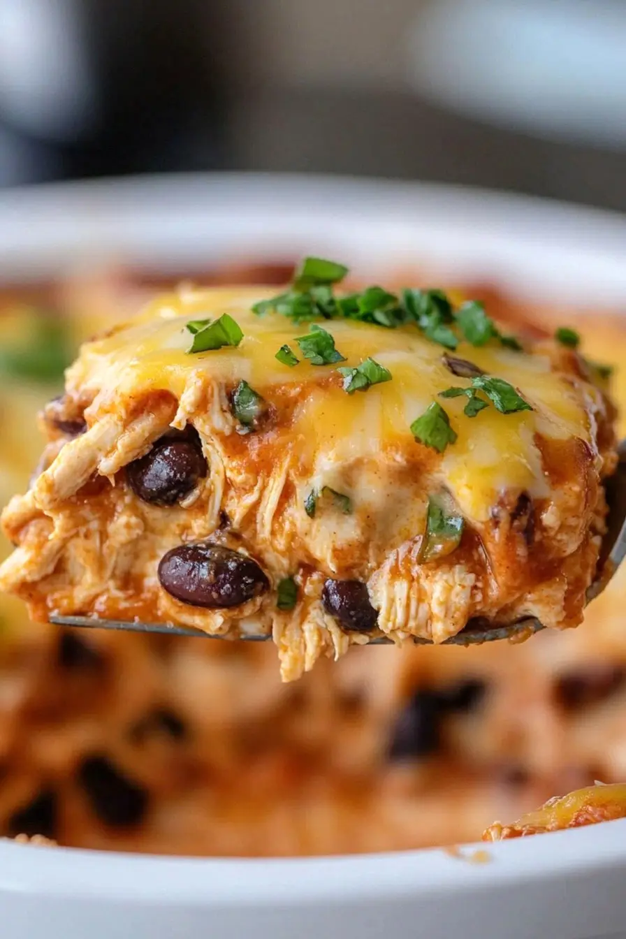 Easy Chicken Thigh Enchilada Casserole