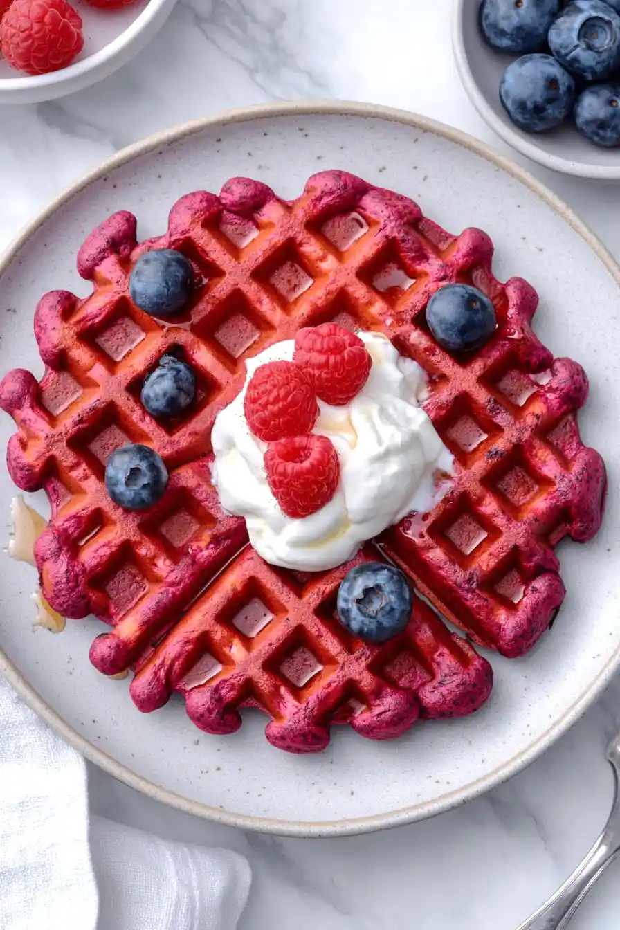 Savory Beet Waffles