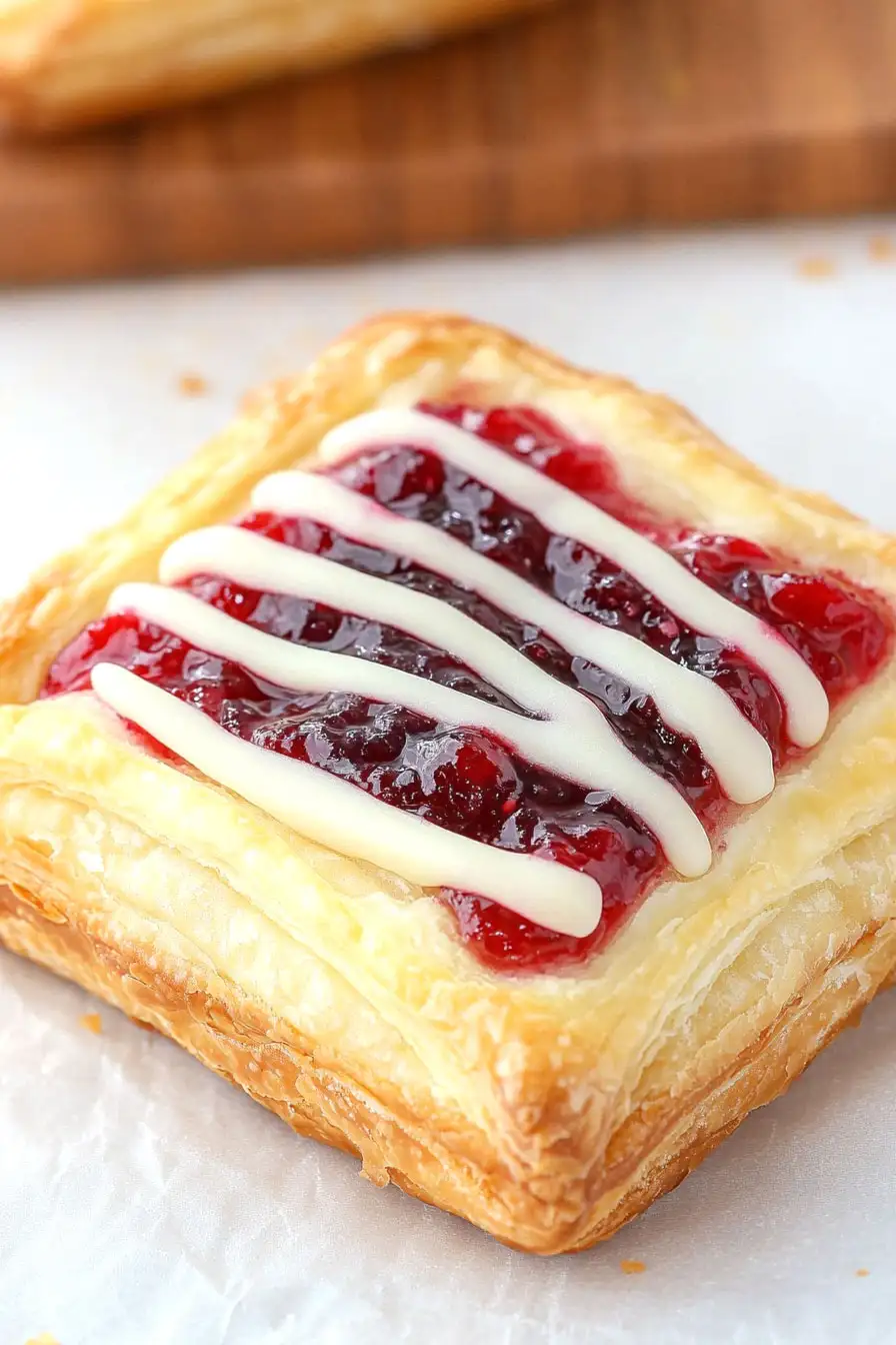 Flaky Jam Cream Cheese Puff Pastry