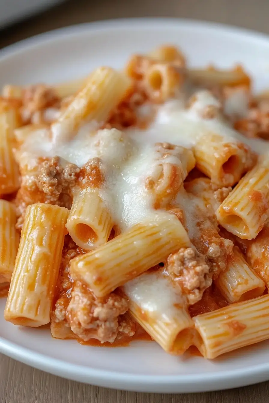 Juicy Pink Sauce Pasta Bake