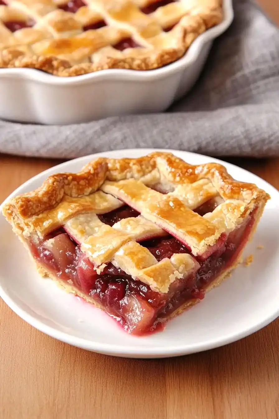 Juicy Rhubarb Pie Using Frozen Rhubarb