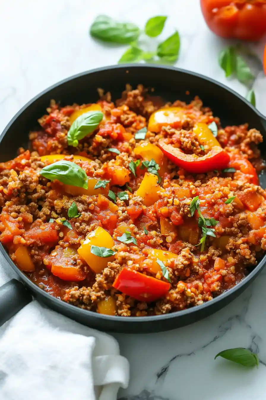 Easy Whole30 Unstuffed Pepper Skillet