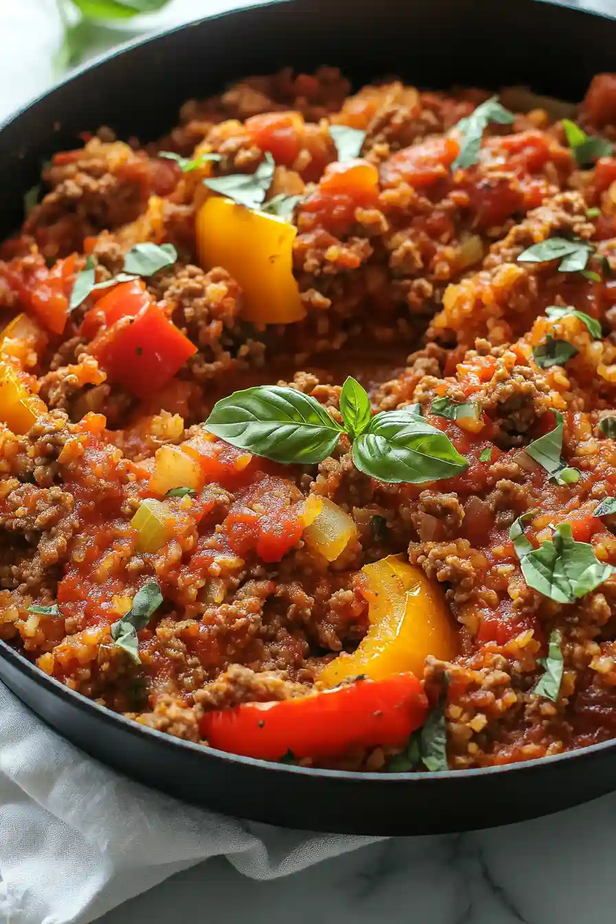 Easy Whole30 Unstuffed Pepper Skillet
