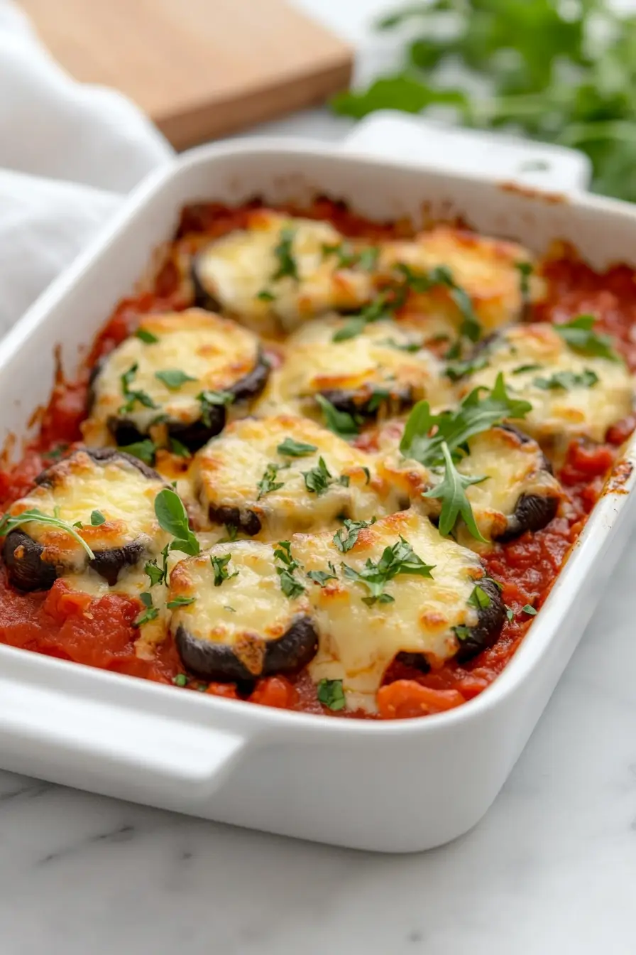 Best Stuffed Mushrooms on Tomato Sauce