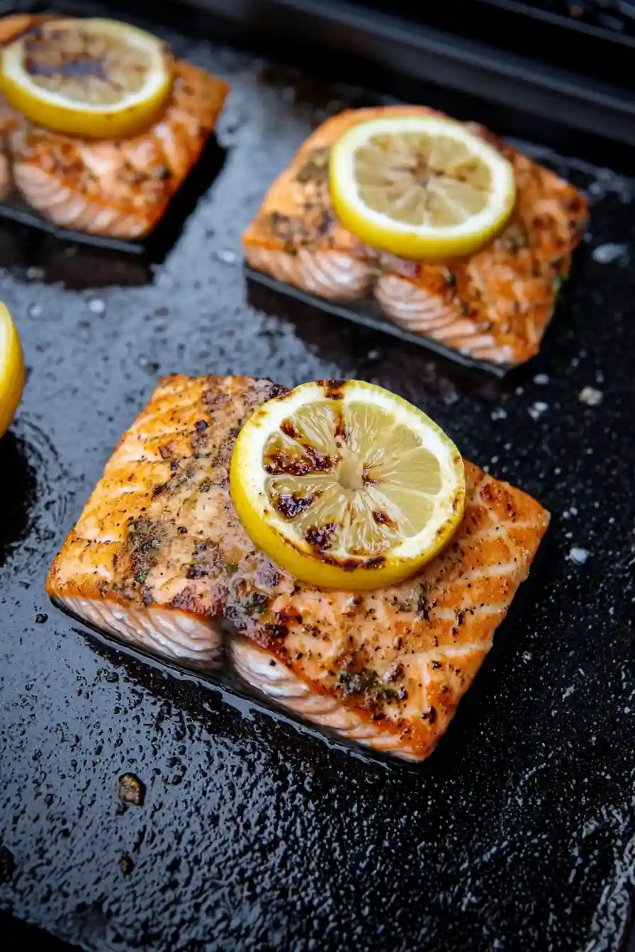 Healthy Grilled Salmon on Blackstone