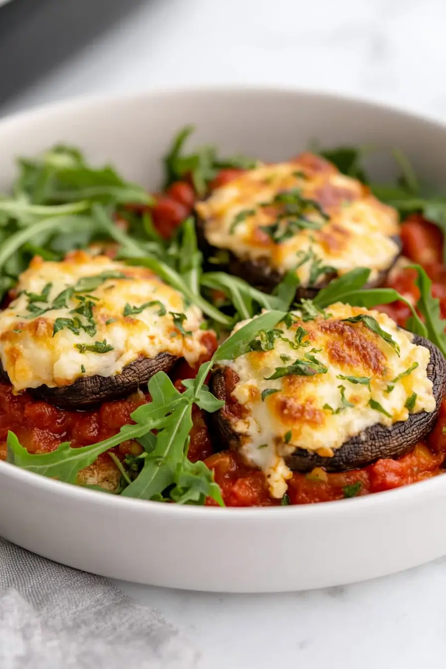 Best Stuffed Mushrooms on Tomato Sauce