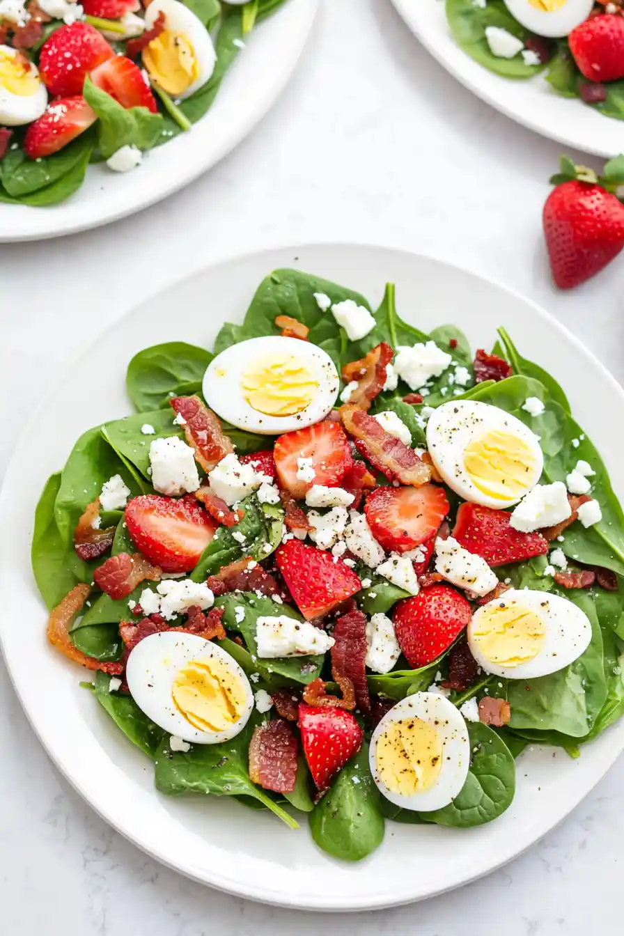 Healthy Strawberry Spinach Egg Salad
