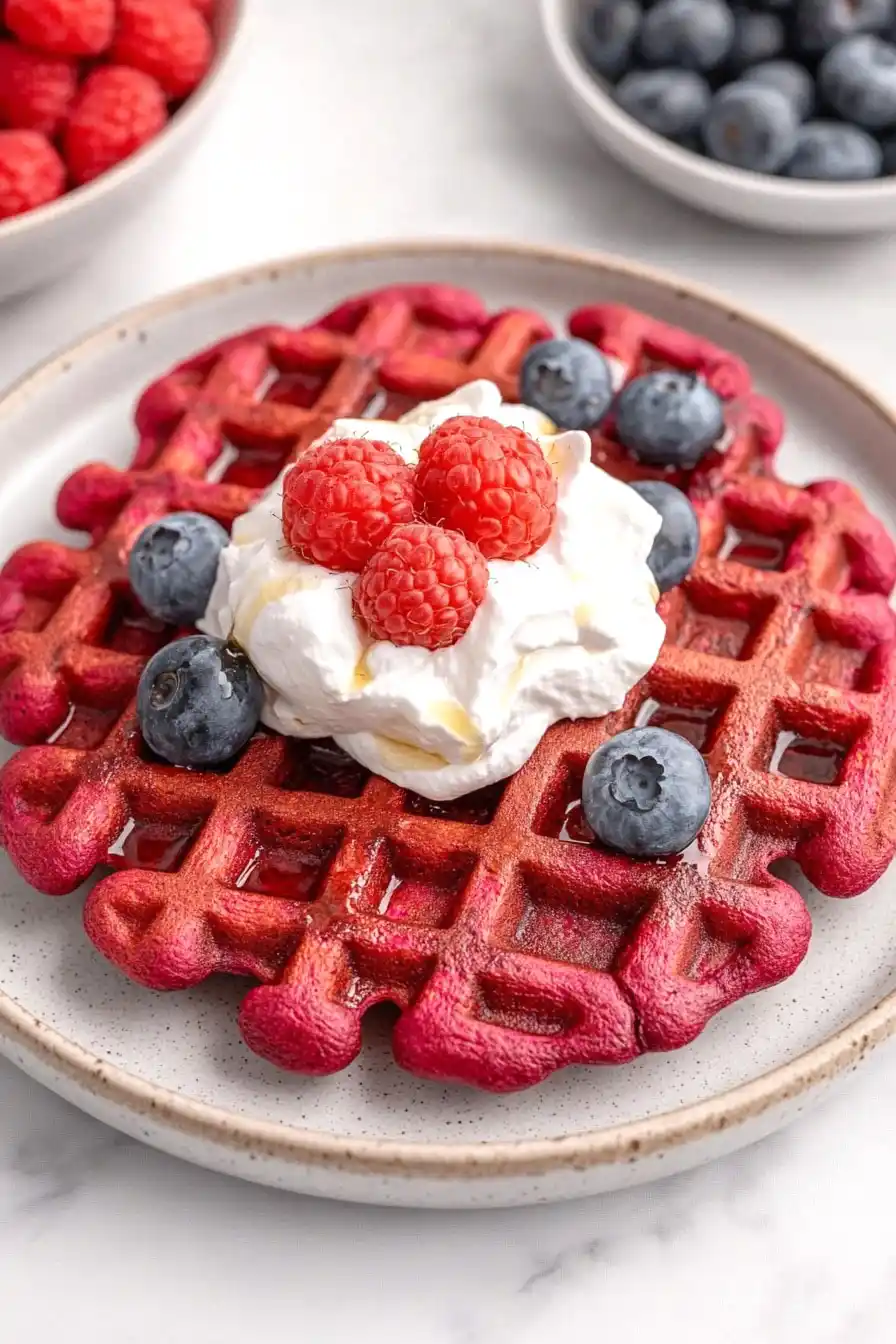 Savory Beet Waffles