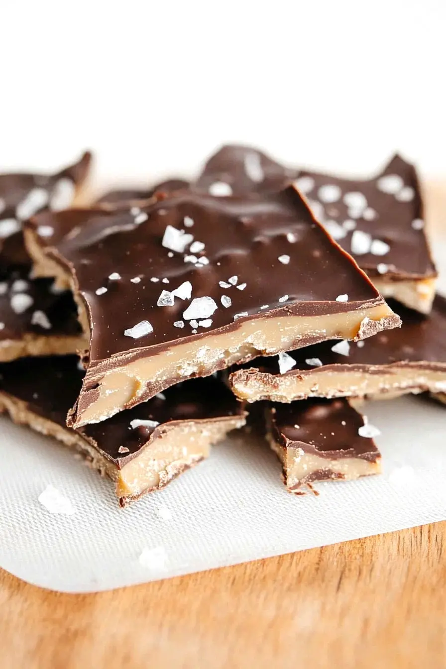 Easy Dark Chocolate Toffee Bark