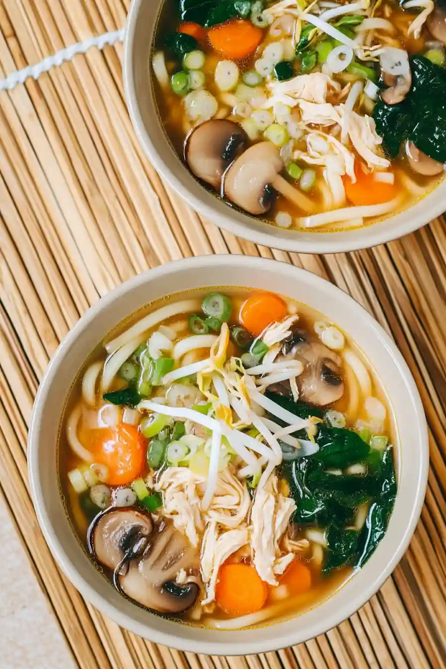 Flavorful Instant Pot Chicken Udon Noodle Soup