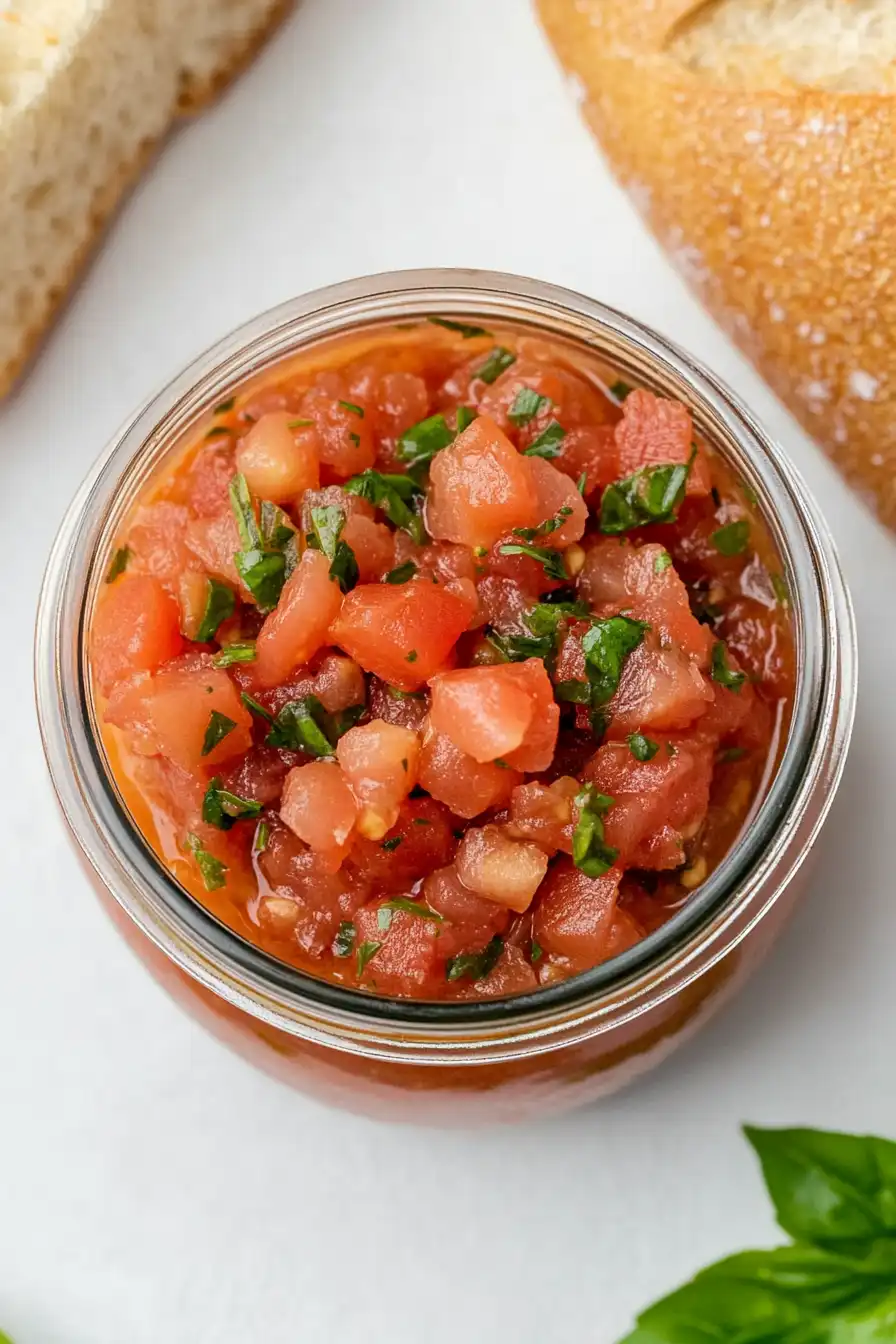 Easy Bruschetta in a Jar