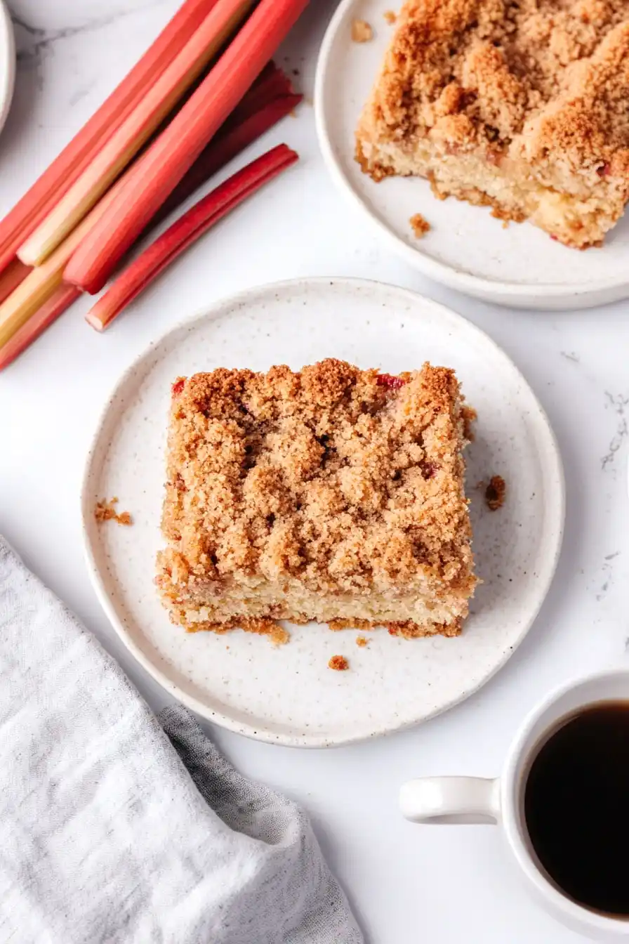 Easy Rhubarb Yogurt Coffee Cake