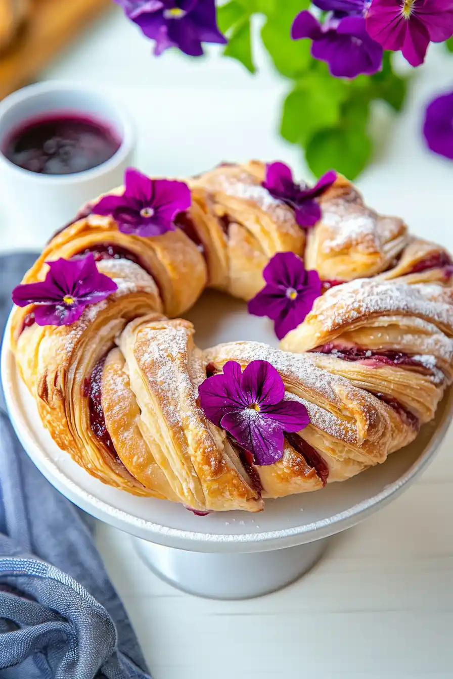 Quick Easter Puff Pastry Wreath