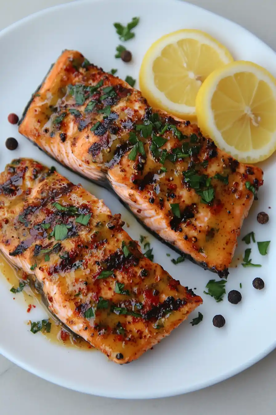 Healthy Grilled Honey Mustard Salmon