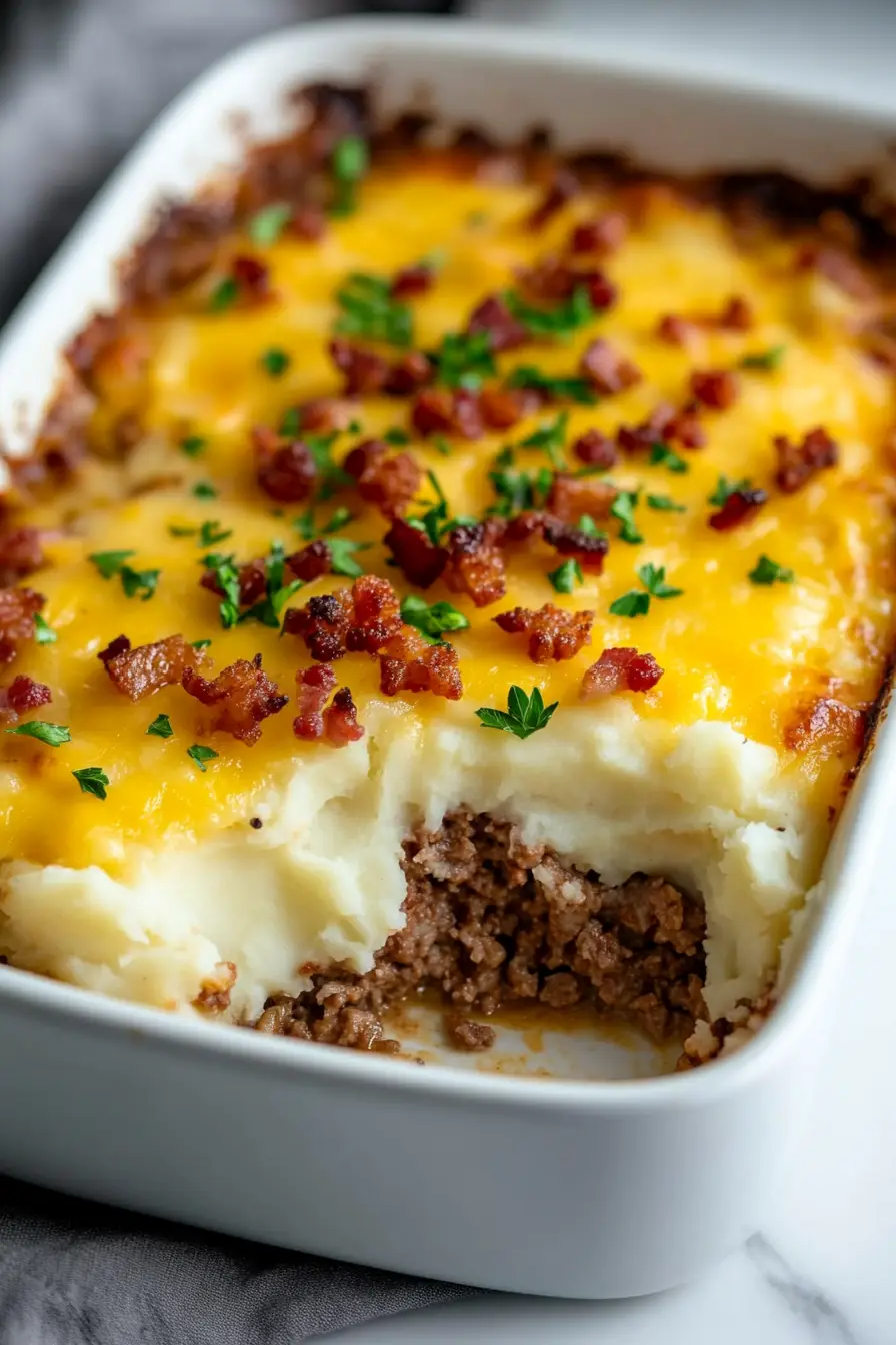 Best Meatloaf Casserole with Mashed Potatoes