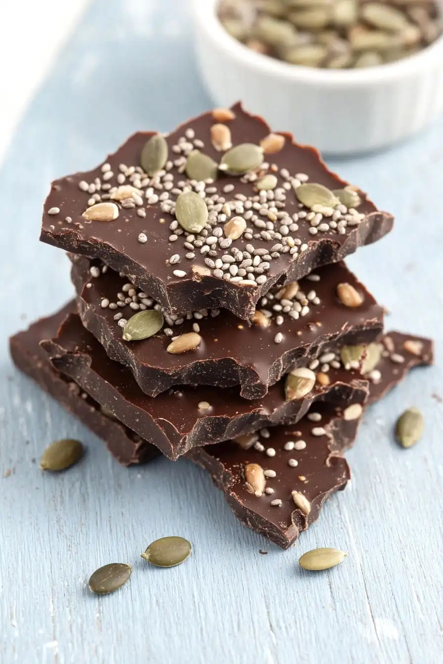 Simple Dark Chocolate Seed Bark