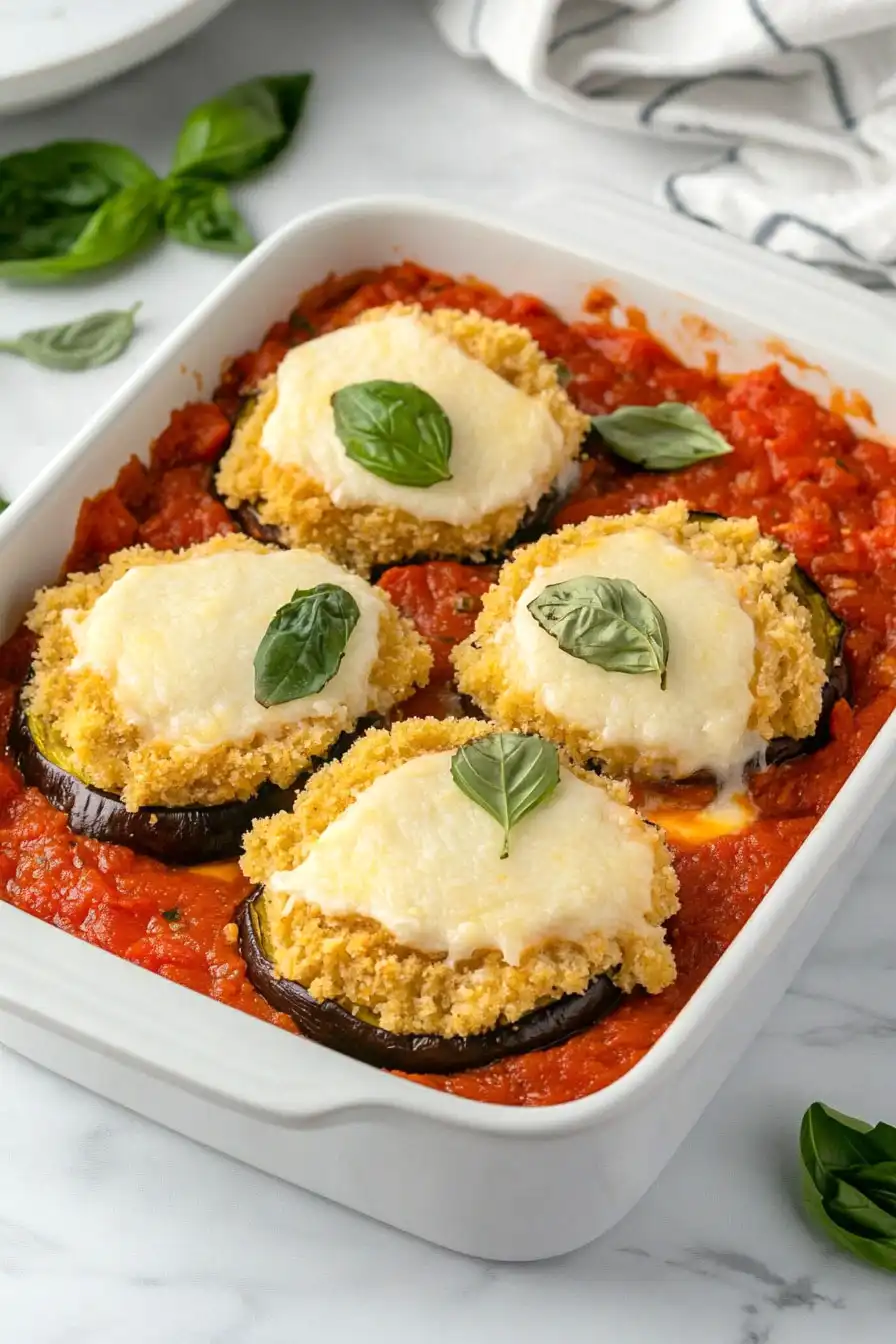 Delicious Vegan Eggplant Parmesan