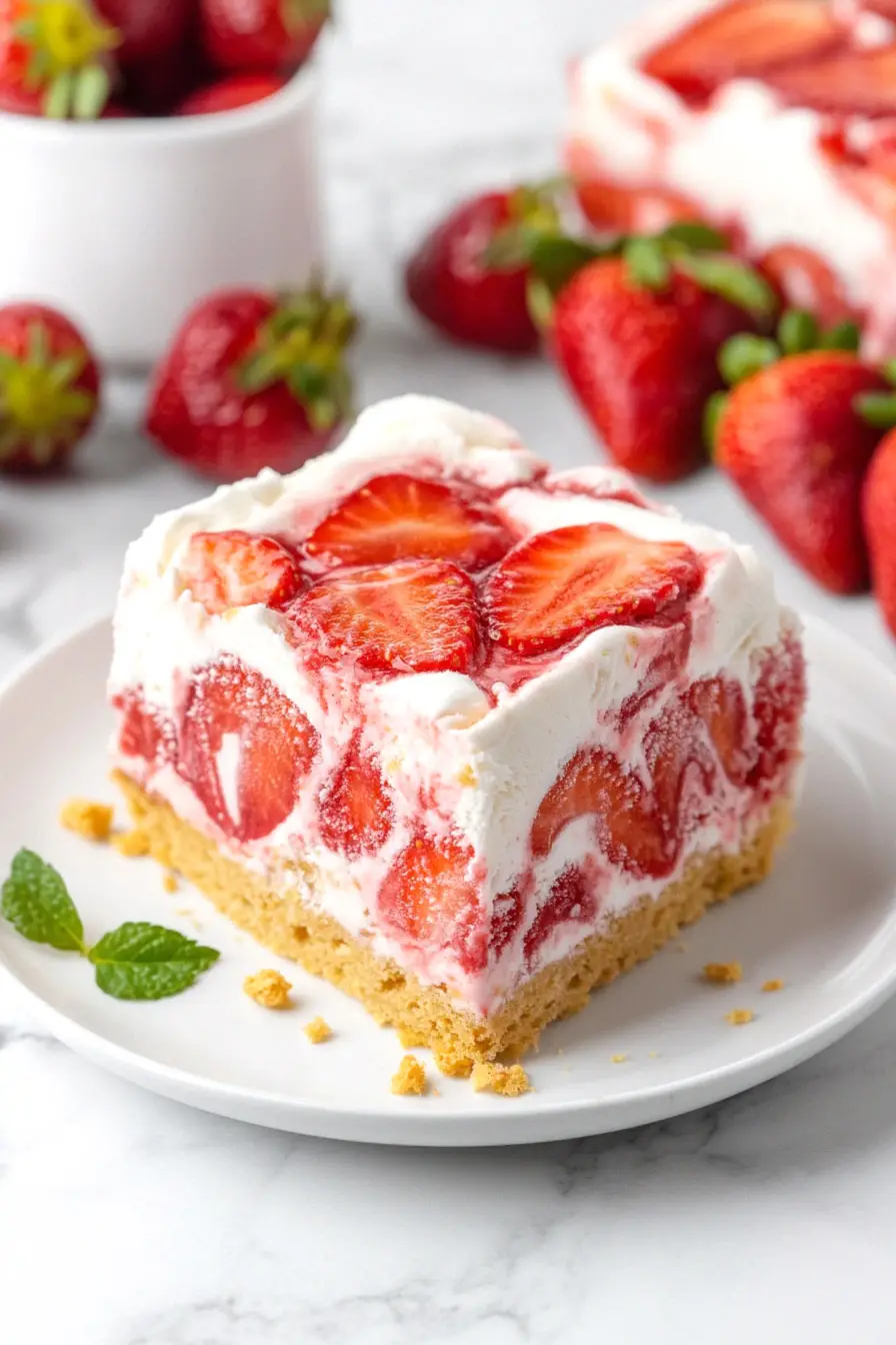 Easy Strawberry Shortcake Ice Cream Cake