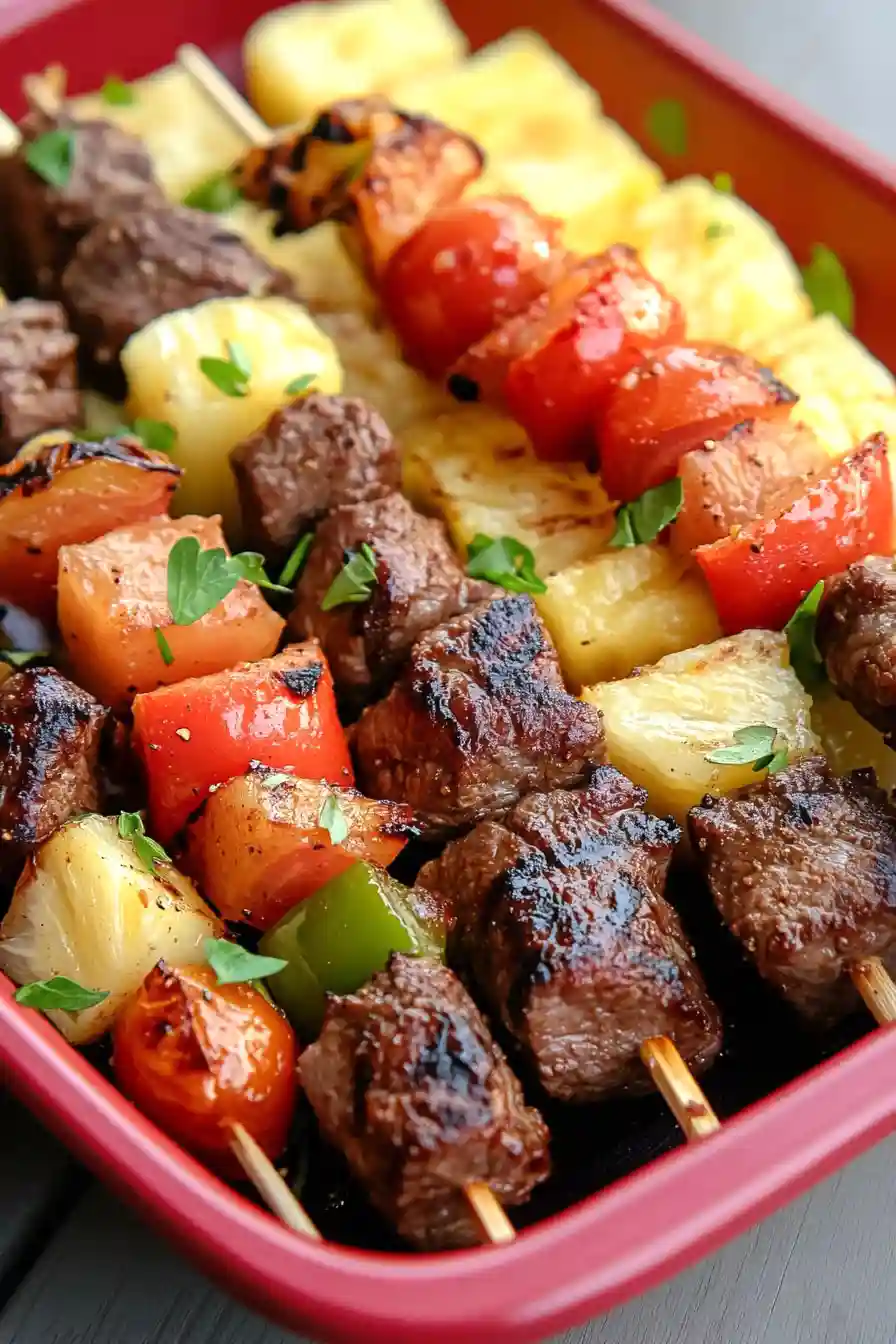 Colorful Fruit and Vegetable Kabobs