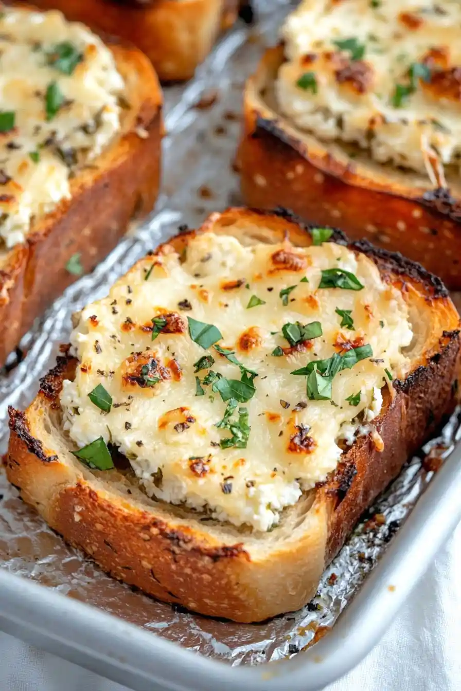 Savory Ricotta Garlic Bread