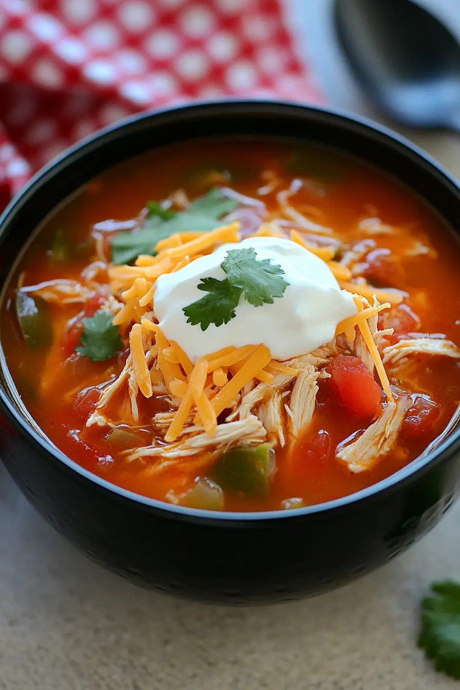 Quick Crockpot Chicken Fajita Soup