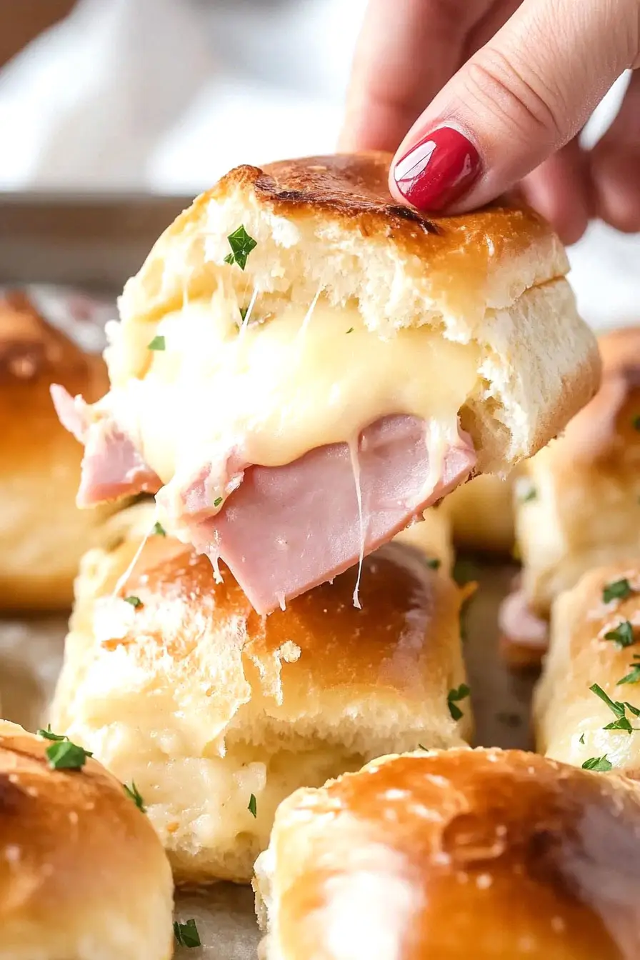 Quick Garlic Butter Ham and Cheese Sliders