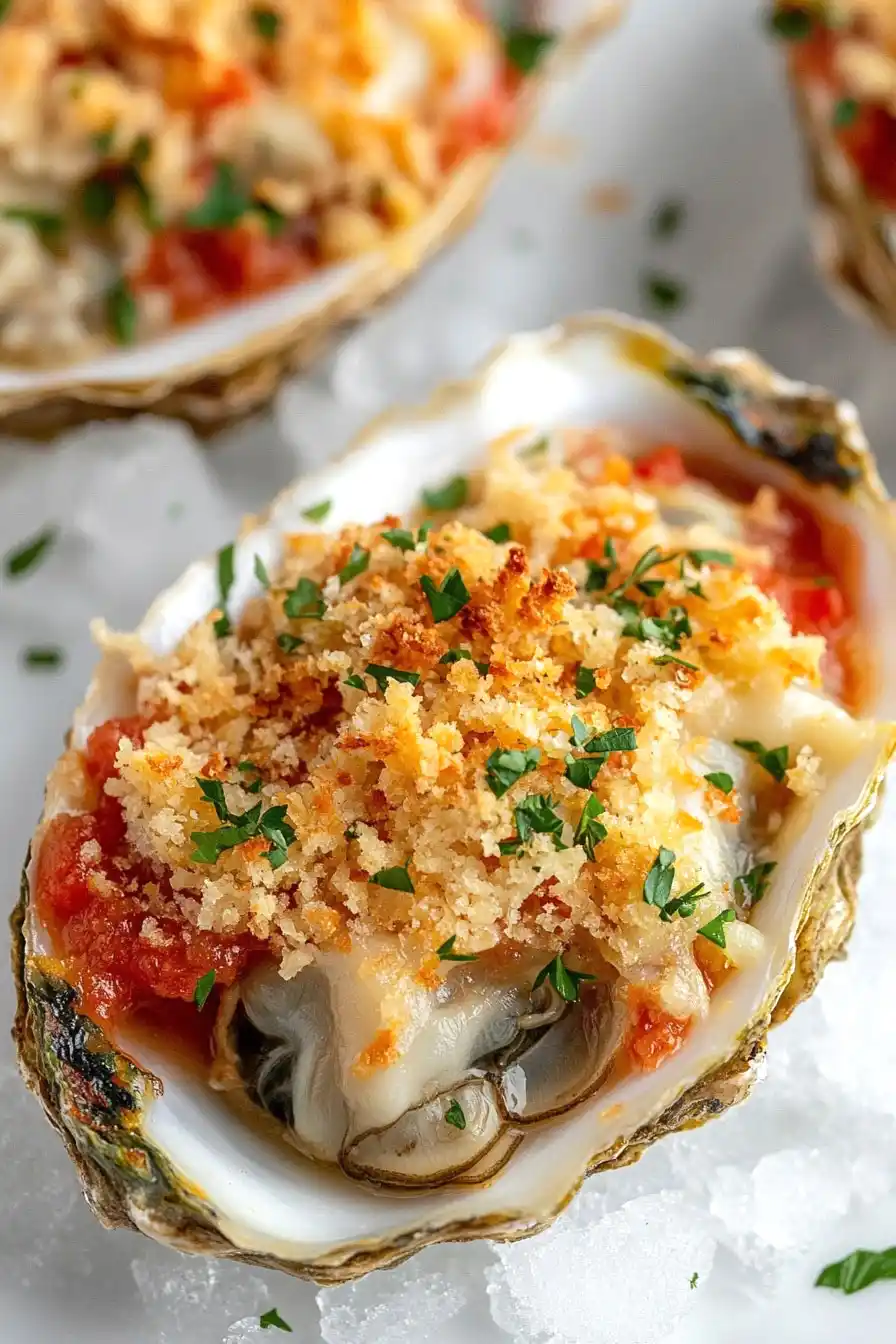 Savory Broiled Oysters on the Half Shell