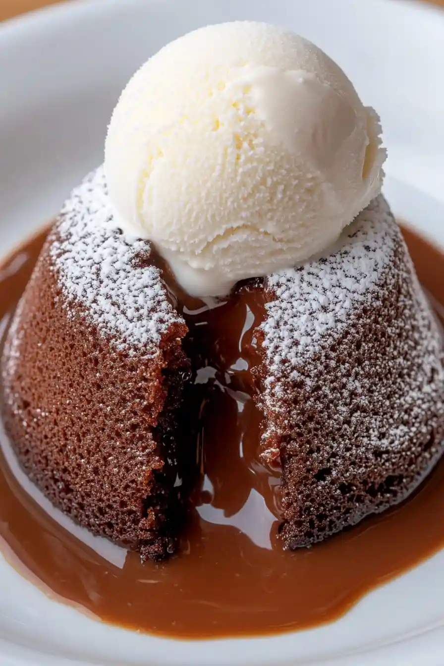 Gooey Chocolate Lava Cake for Valentine's Day