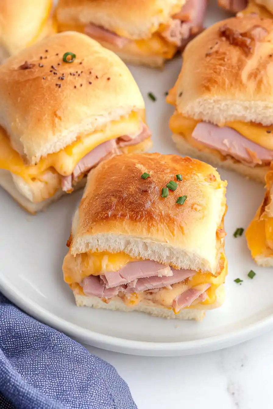 Quick Ham and Cheese Sliders with American Cheese