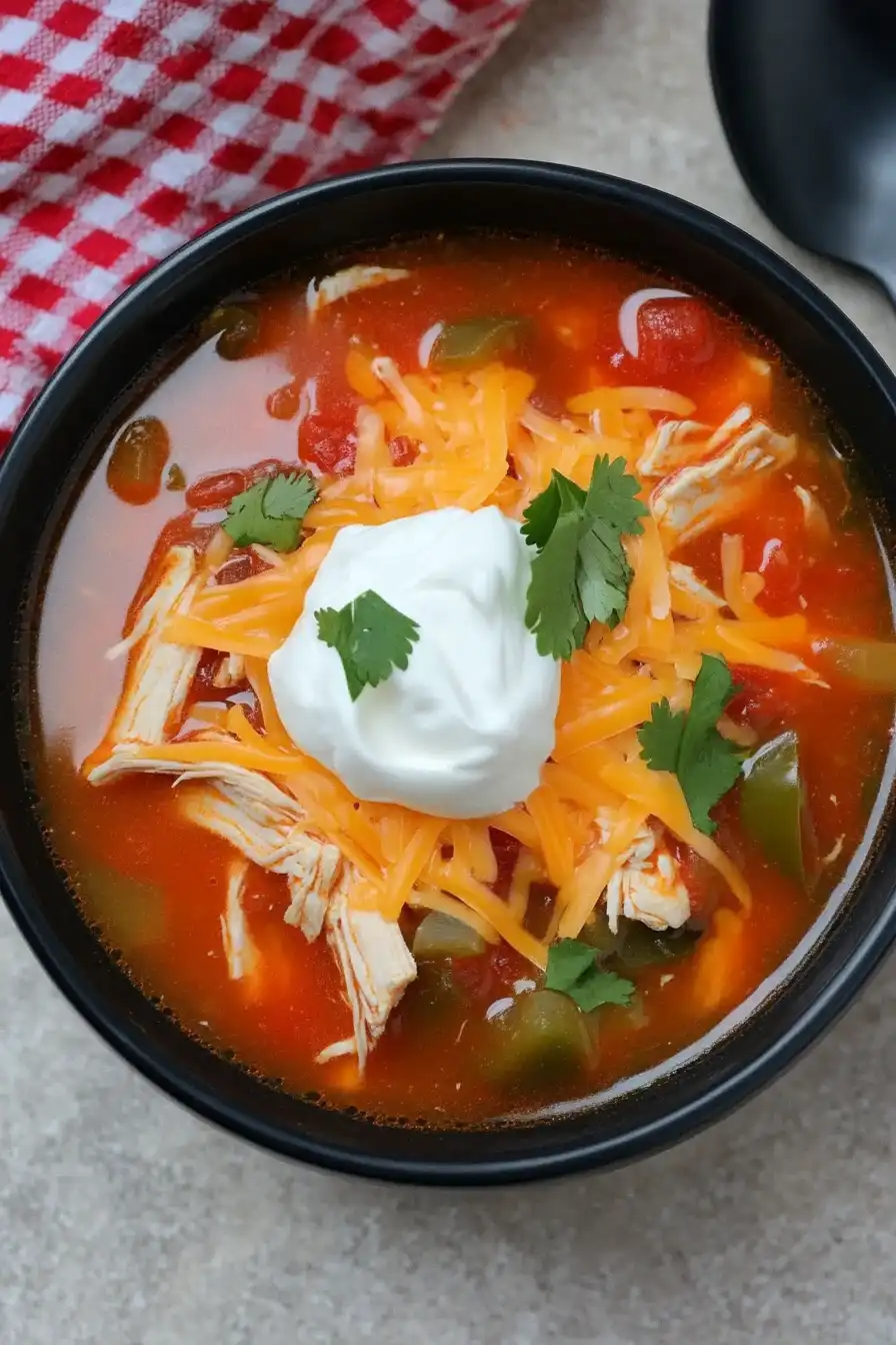 Quick Crockpot Chicken Fajita Soup