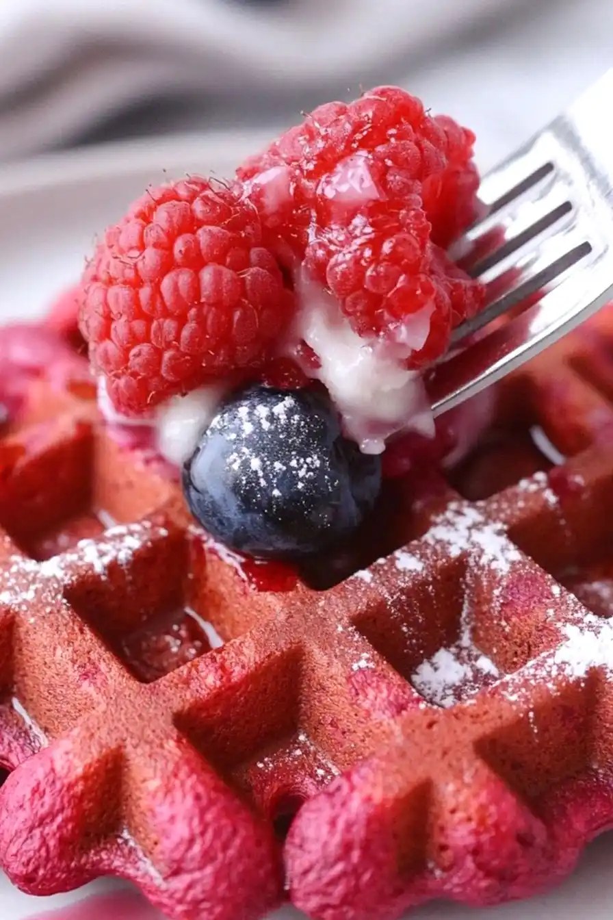 Savory Beet Waffles