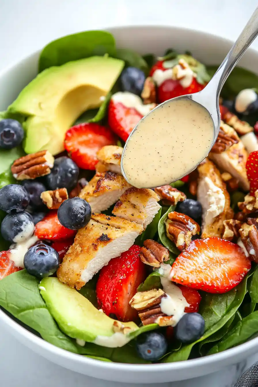 Tasty Strawberry Spinach Salad with Feta