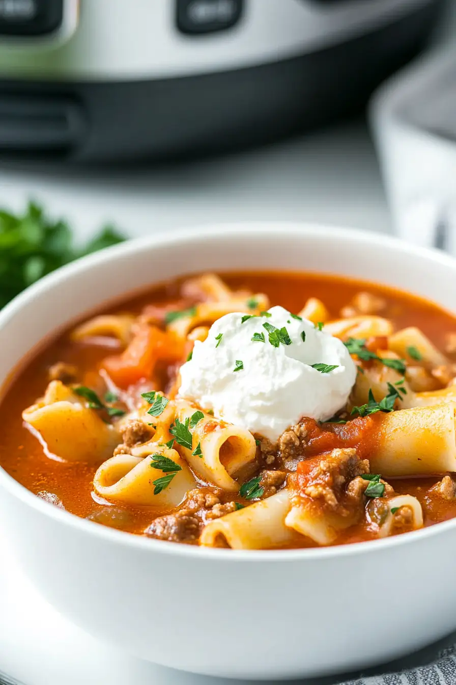 Hearty Instant Pot Lasagna Soup