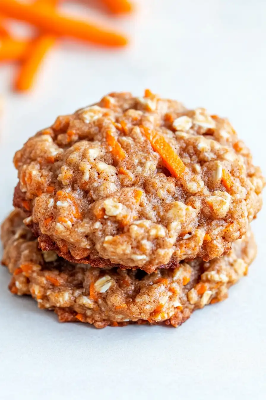 Healthy Carrot Cake Oatmeal Cookies