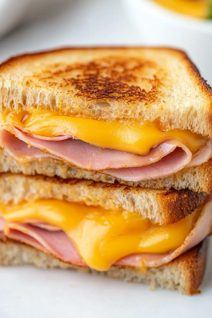 Juicy Ham and Cheese Sliders on Blackstone