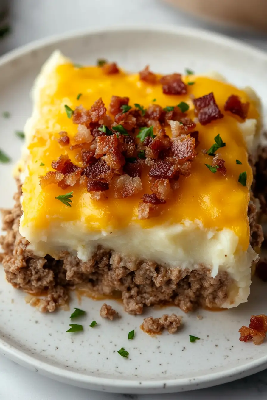 Best Meatloaf Casserole with Mashed Potatoes