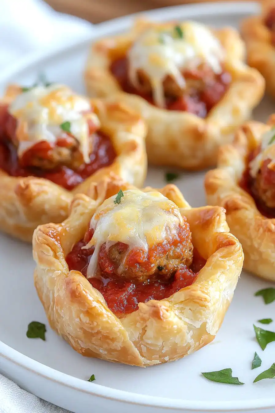 Healthy Puff Pastry Meatballs