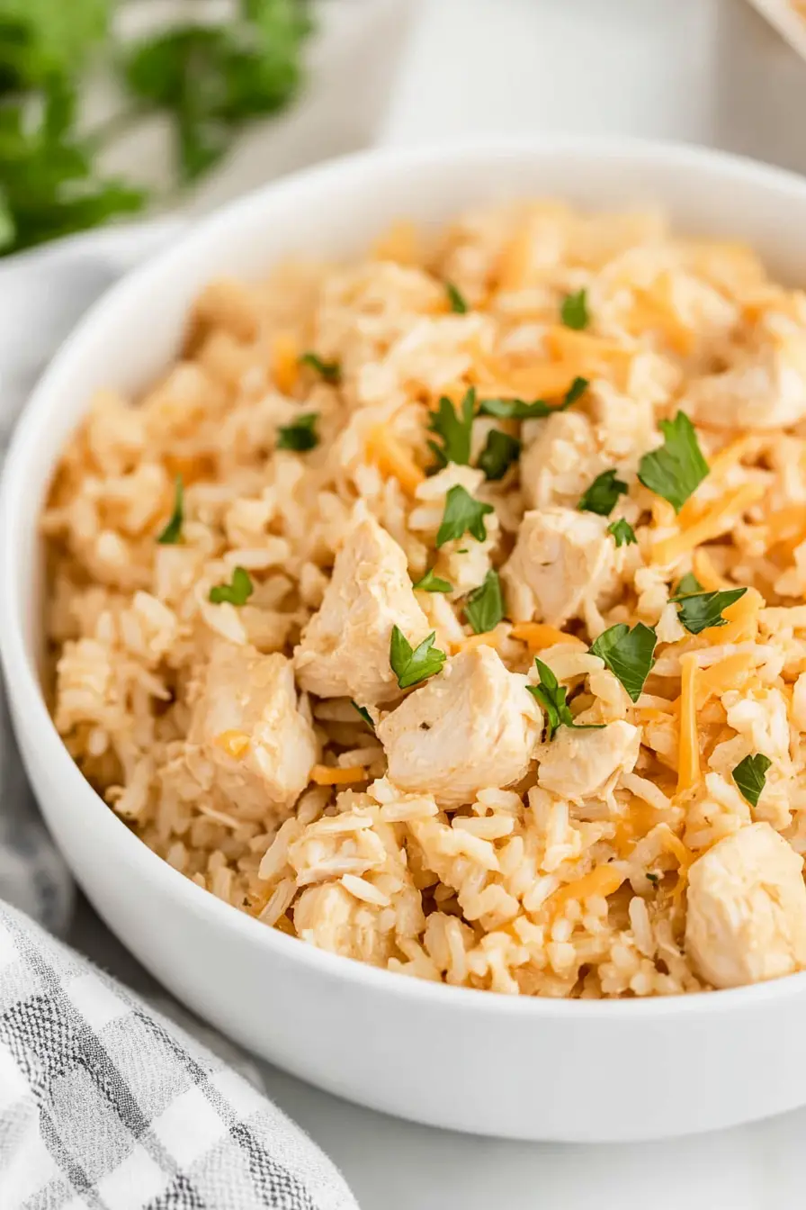 Healthy Instant Pot Chicken and Rice with Cream of Mushroom Soup